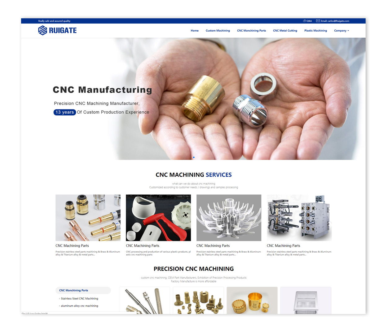 cnc 零件加工网站建设
