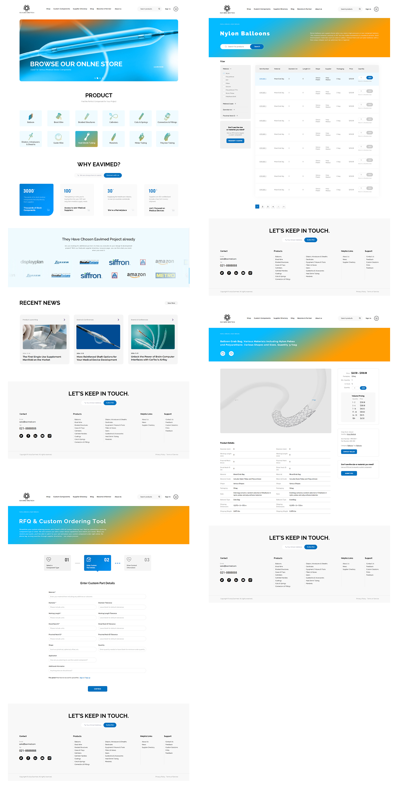 外贸医疗耗材网站设计界面
